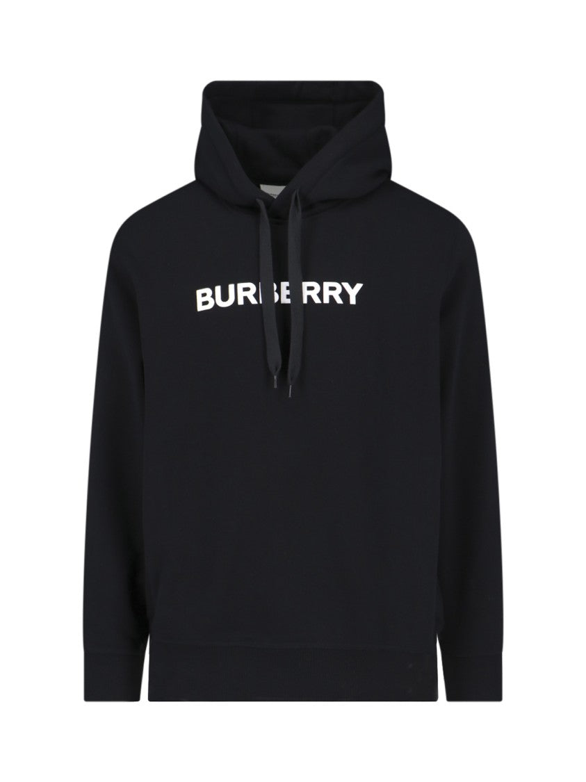 Burberry Logo Hoodie – Black