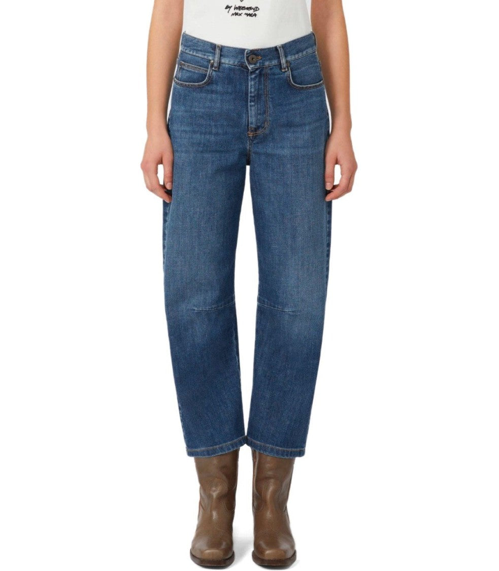 Max Mara Caprile Blue Barrel Jeans