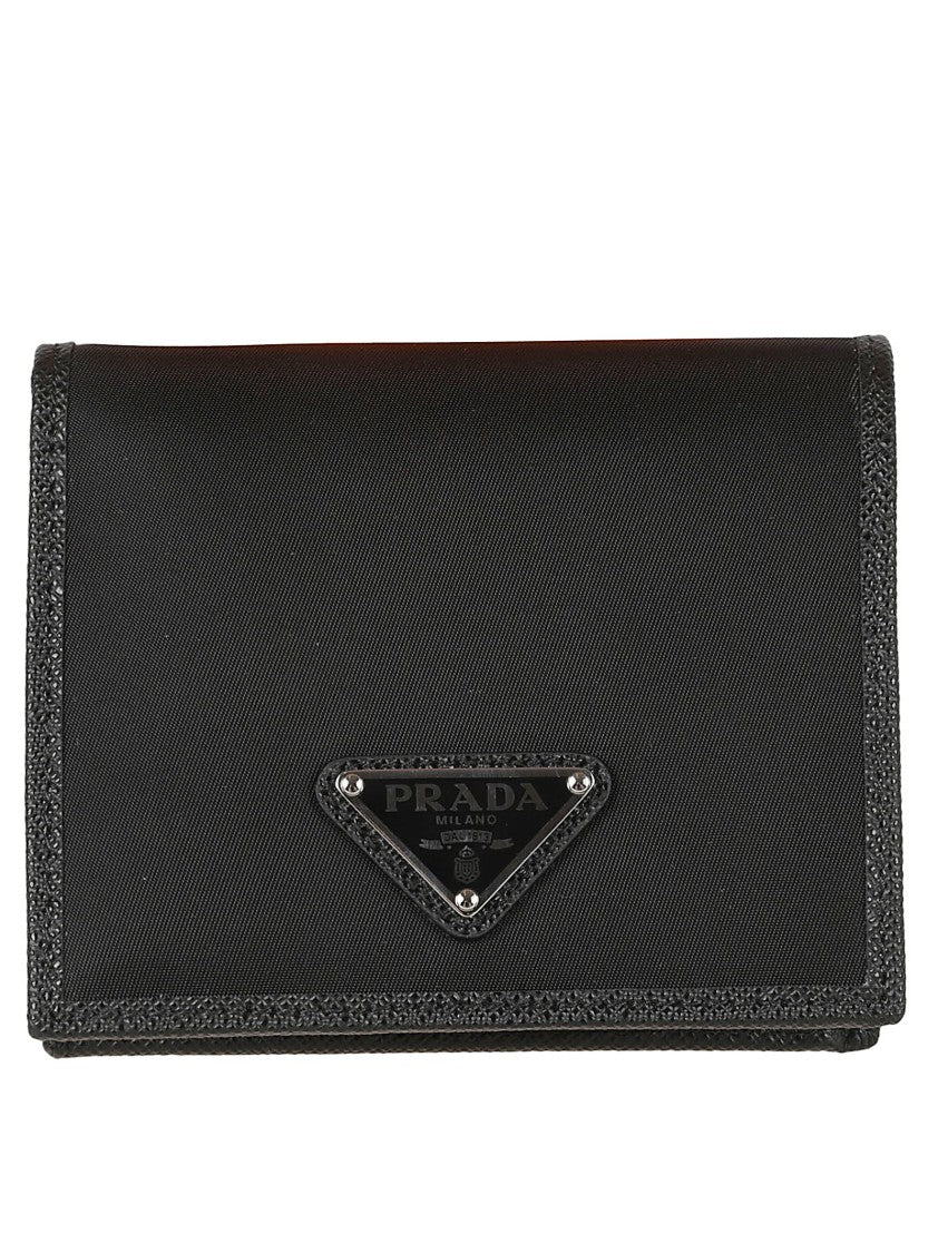 Prada Bi-Fold Wallet In Textured Recycled Nylon