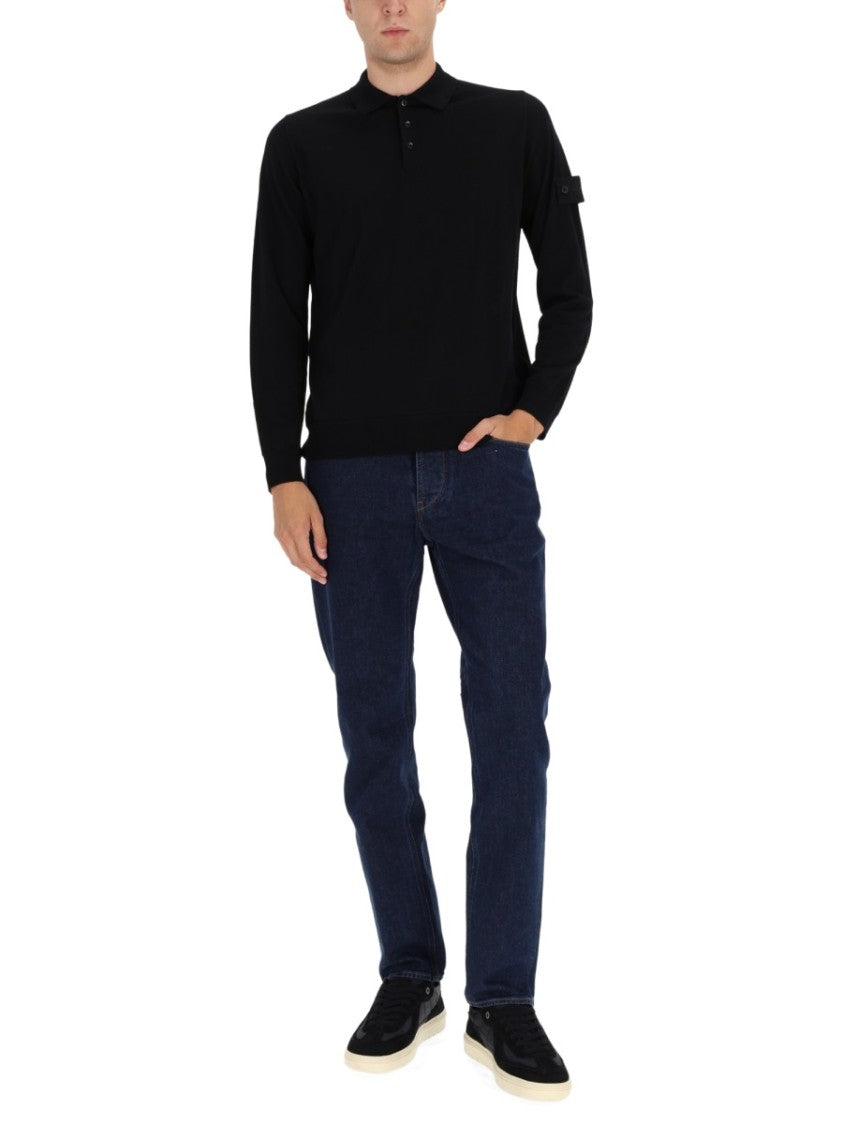 Stone Island Straight-Leg Denim Trousers With Mid-Rise Waist