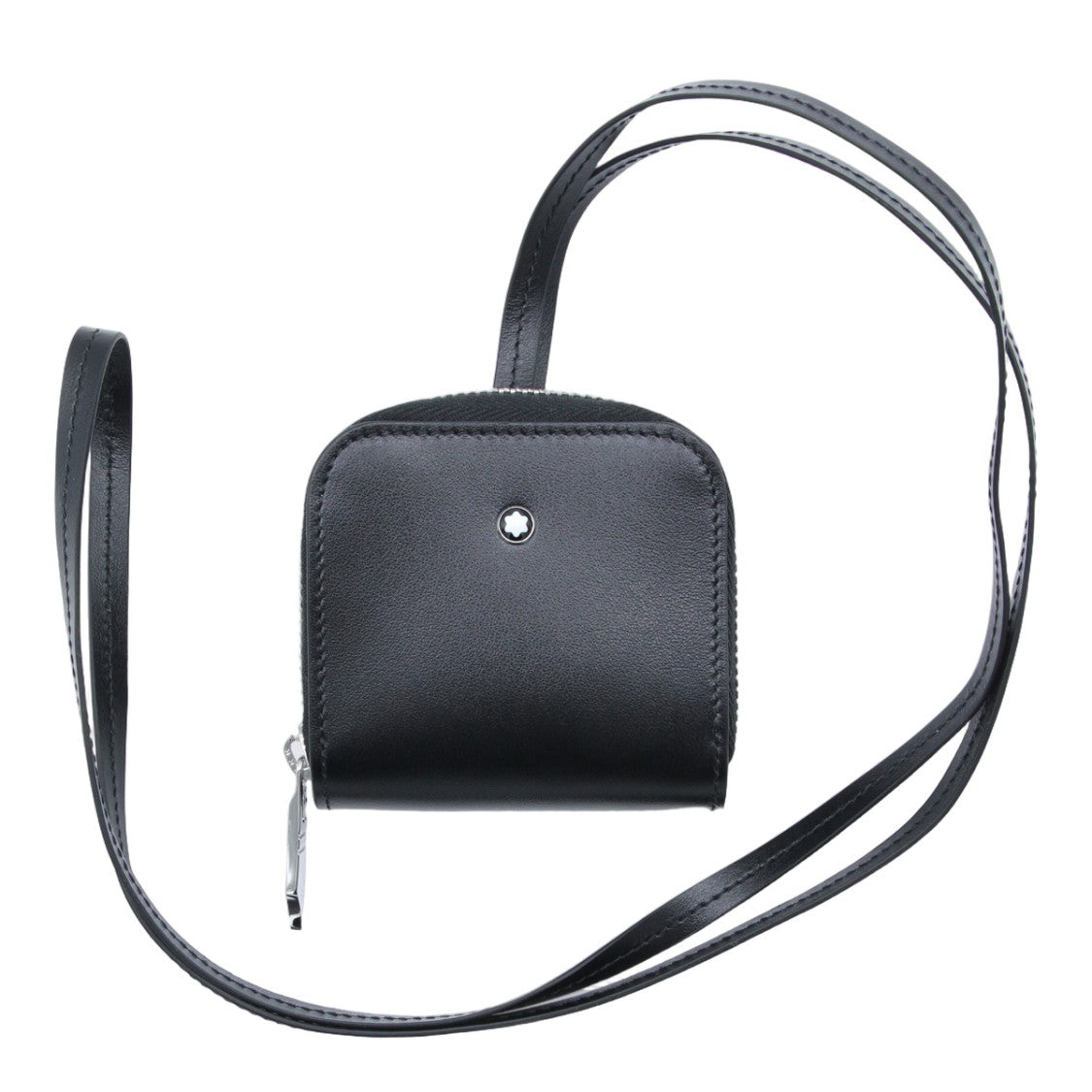 Montblanc Compact Square Wallet With Silver Pull Tab