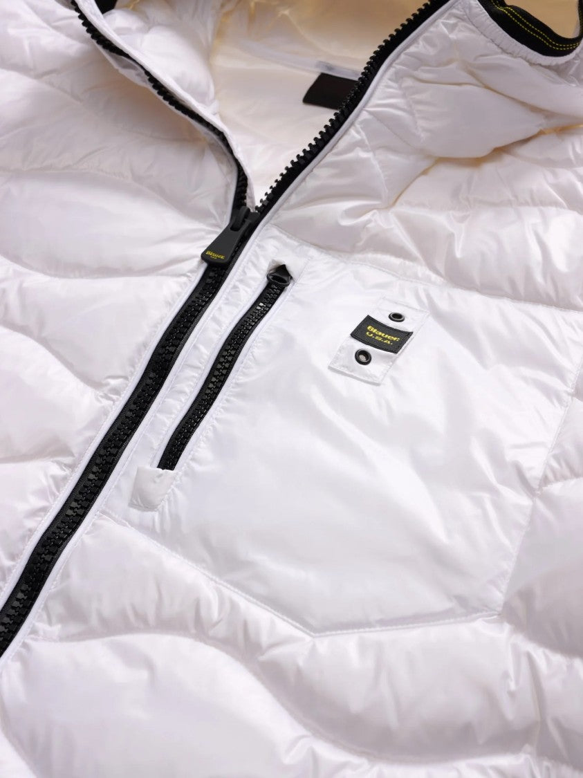 Blauer Quilted Down Jacket Wave Pattern