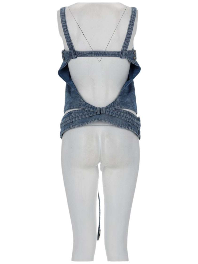 Diesel De-Sayra Cropped Denim Square Top