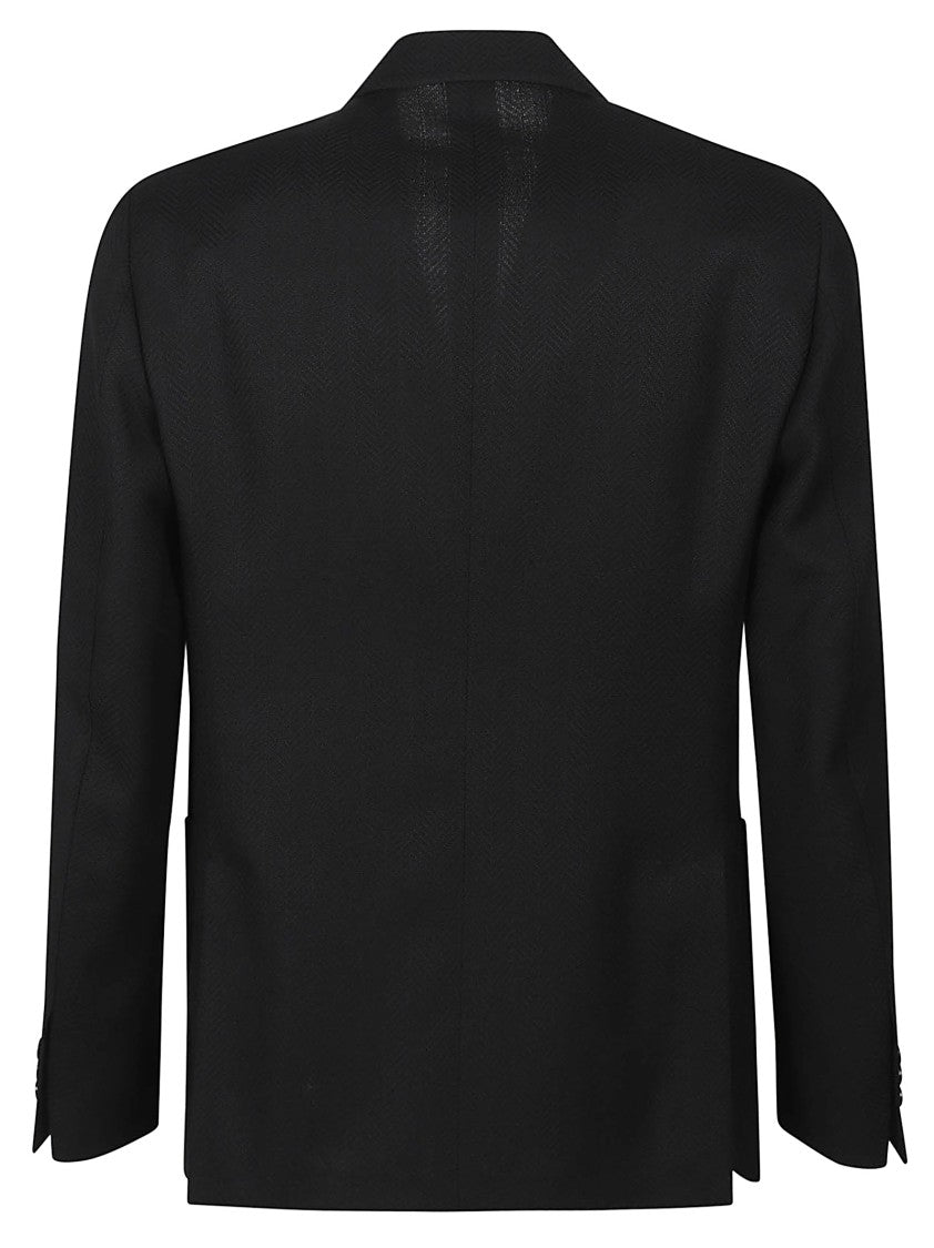 Lardini Double-Breasted Virgin Wool Blazer