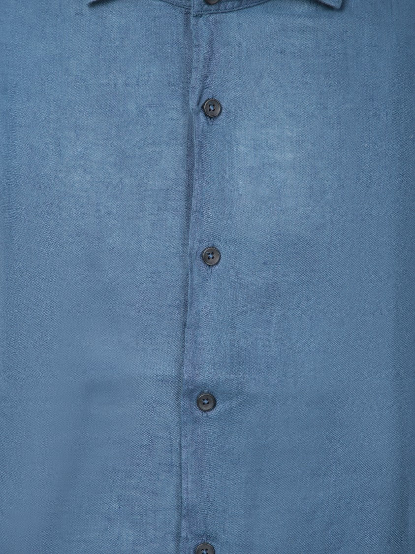 Dell'oglio Linen Shirt With Classic Cut