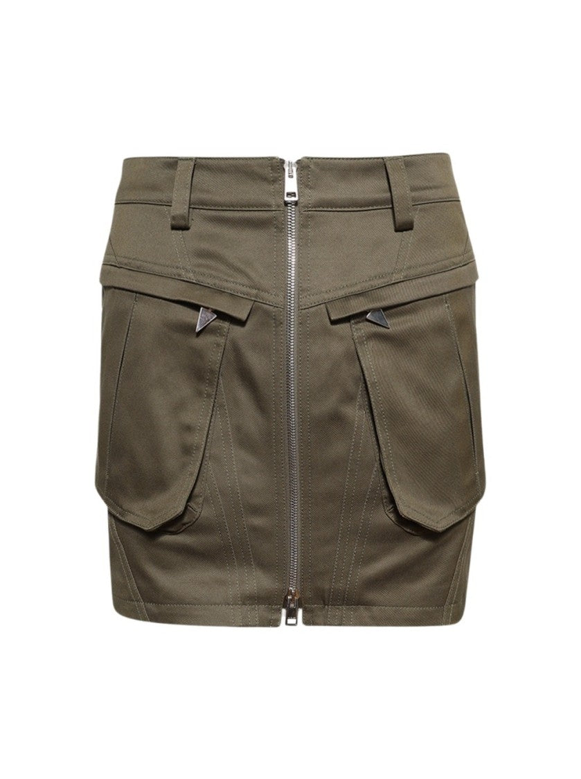 Mugler Cargo Mini Skirt - Khaki