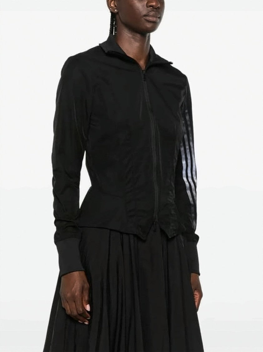 Y-3 Sleek Black Jacket With Reflective Stripes