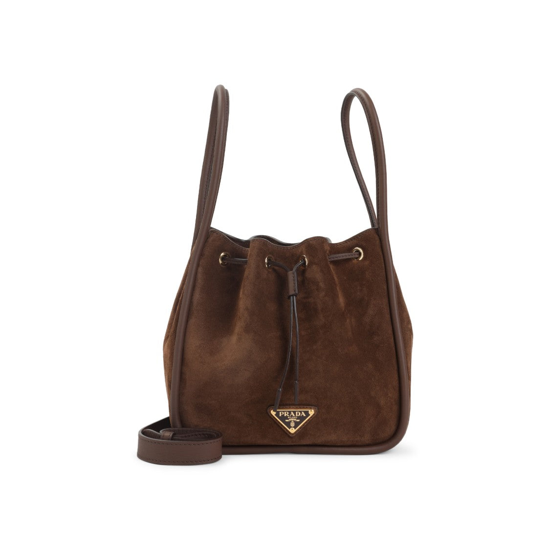 Prada Darling Brown Suede Leather Handbag