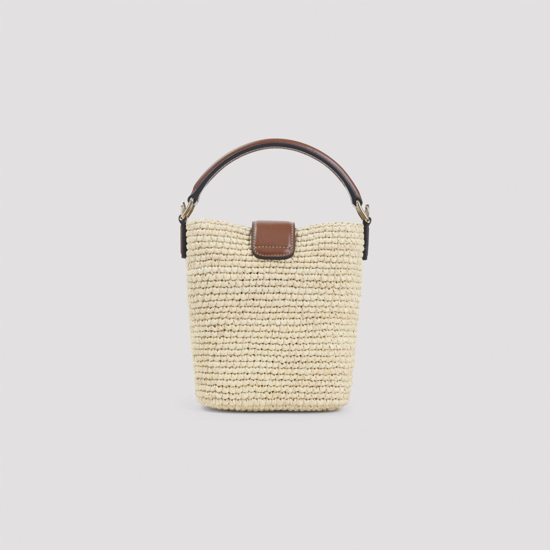 Celine Compact Raffia Bucket Handbag
