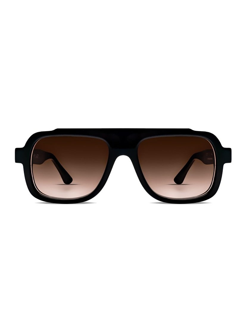 Thierry Lasry Positivy Rectangular Gold Accent Sunglasses