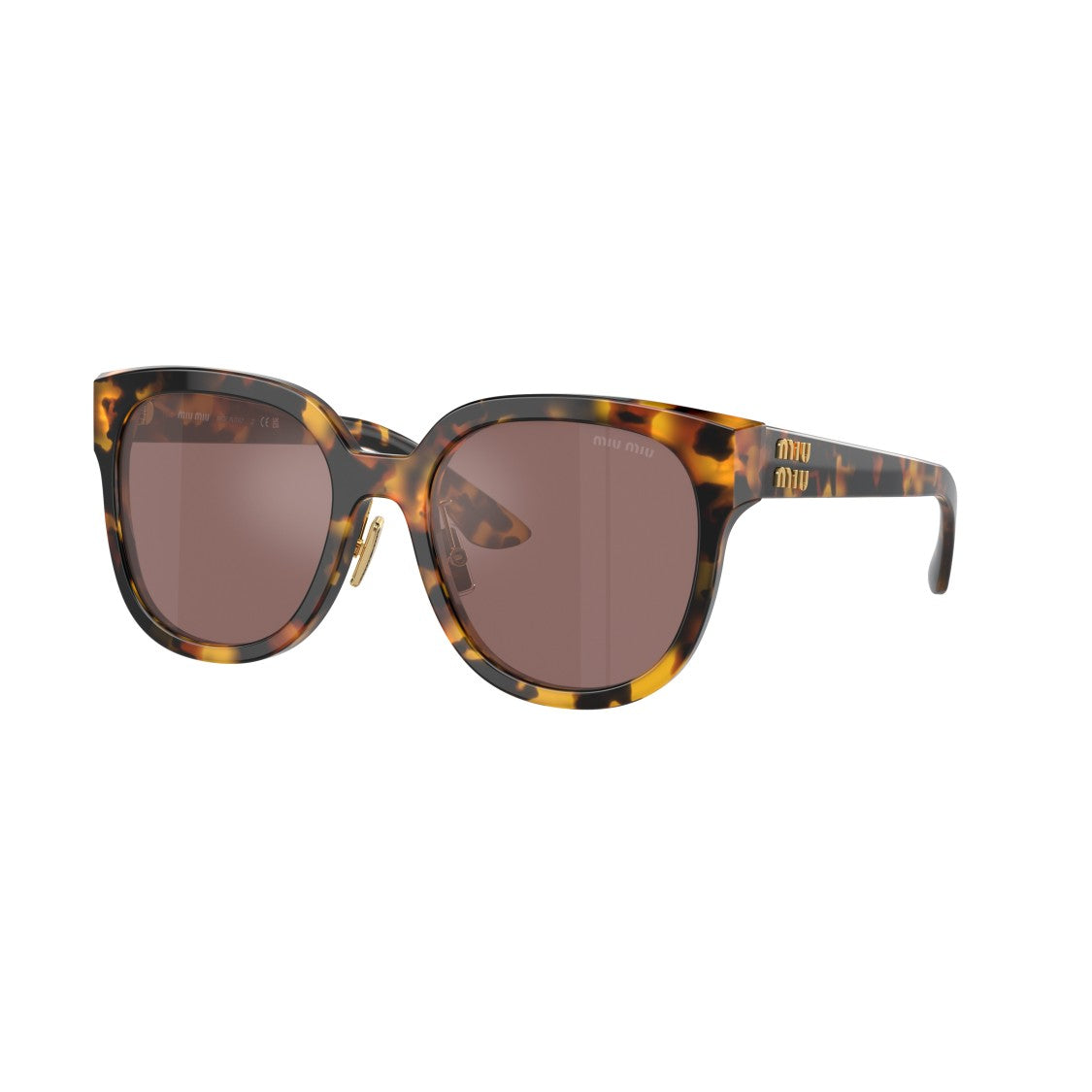 Miu Miu 0Mu 01Zs Oversized Tortoiseshell Square Sunglasses