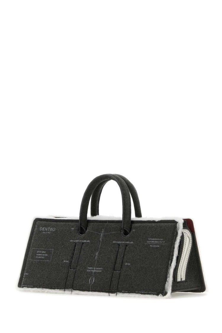 Dentro Grey Leather Otto Handbag