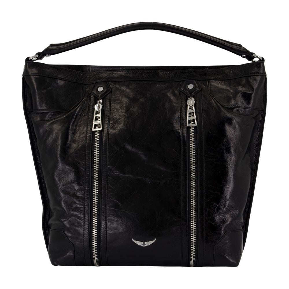 Zadig & Voltaire Sunny Hobo Shoulder Bag - Leather - Black