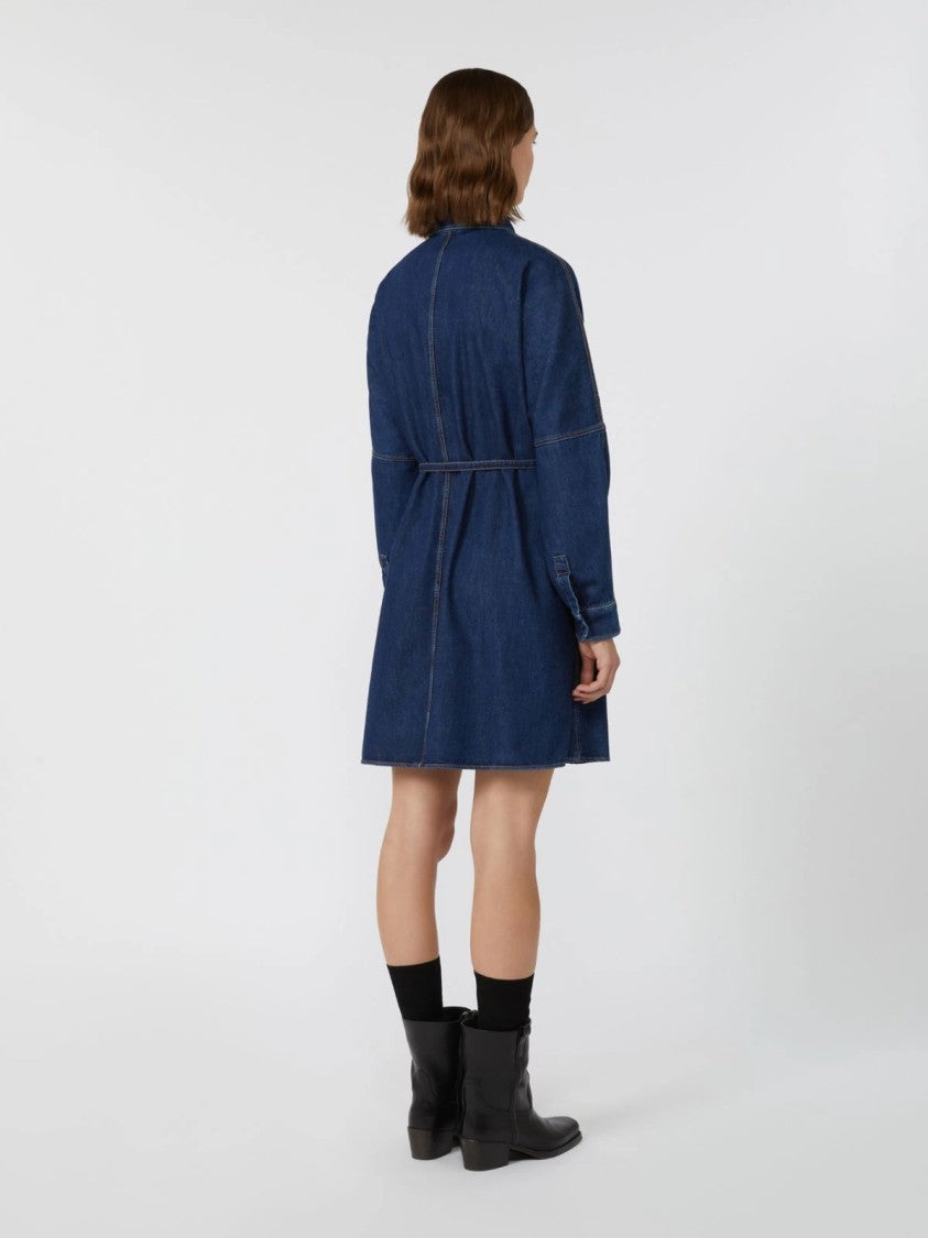 Max Mara Elegantly Tailored Balenio Dress In Timeless Blue