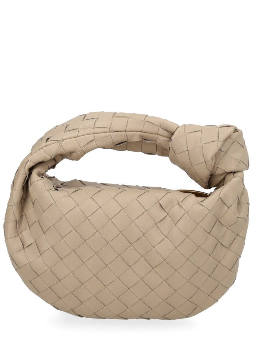 Bottega Veneta Mini Shoulder Bag With Woven Detail And Knotted Handle