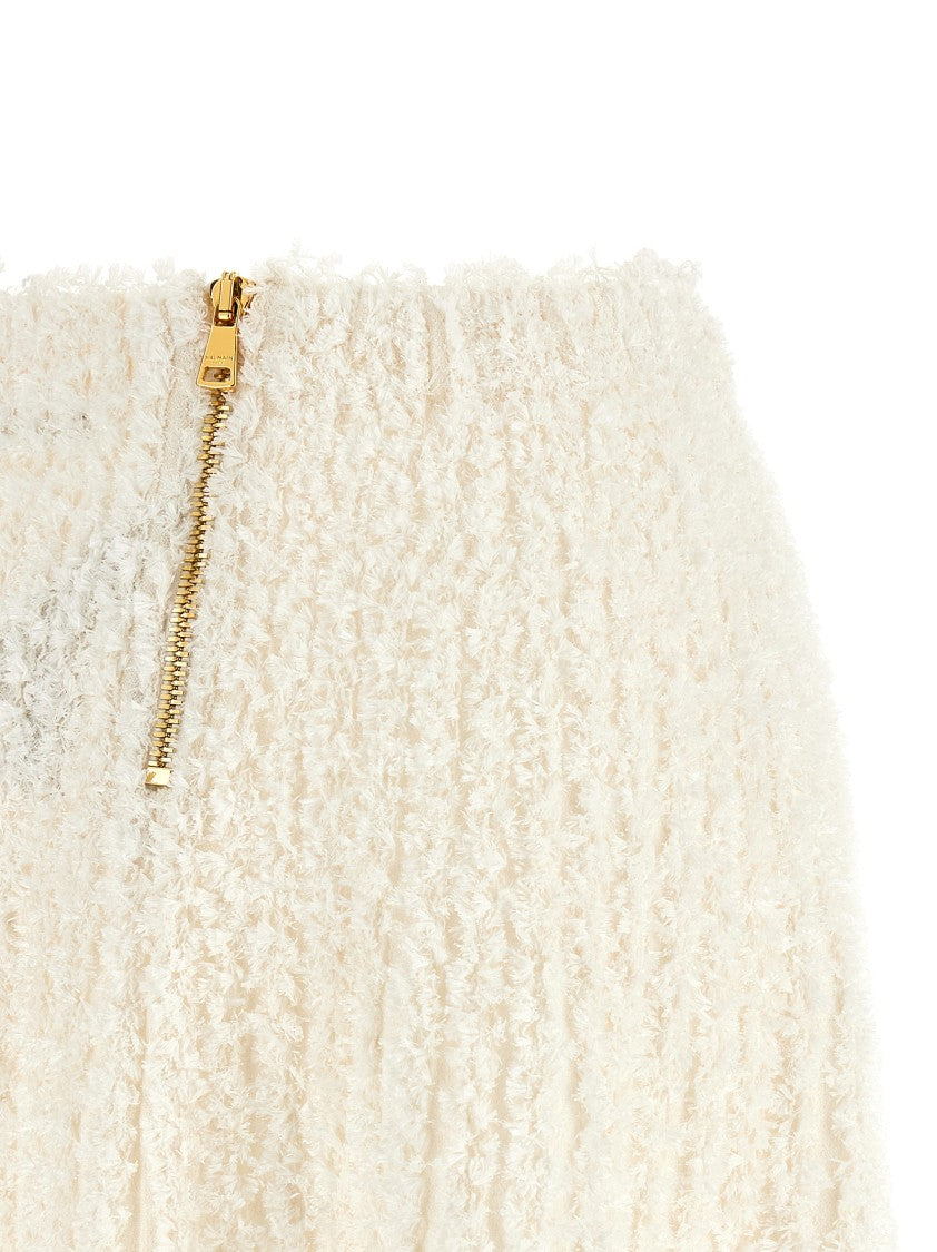 Balmain Plumetis Tweed Skirt