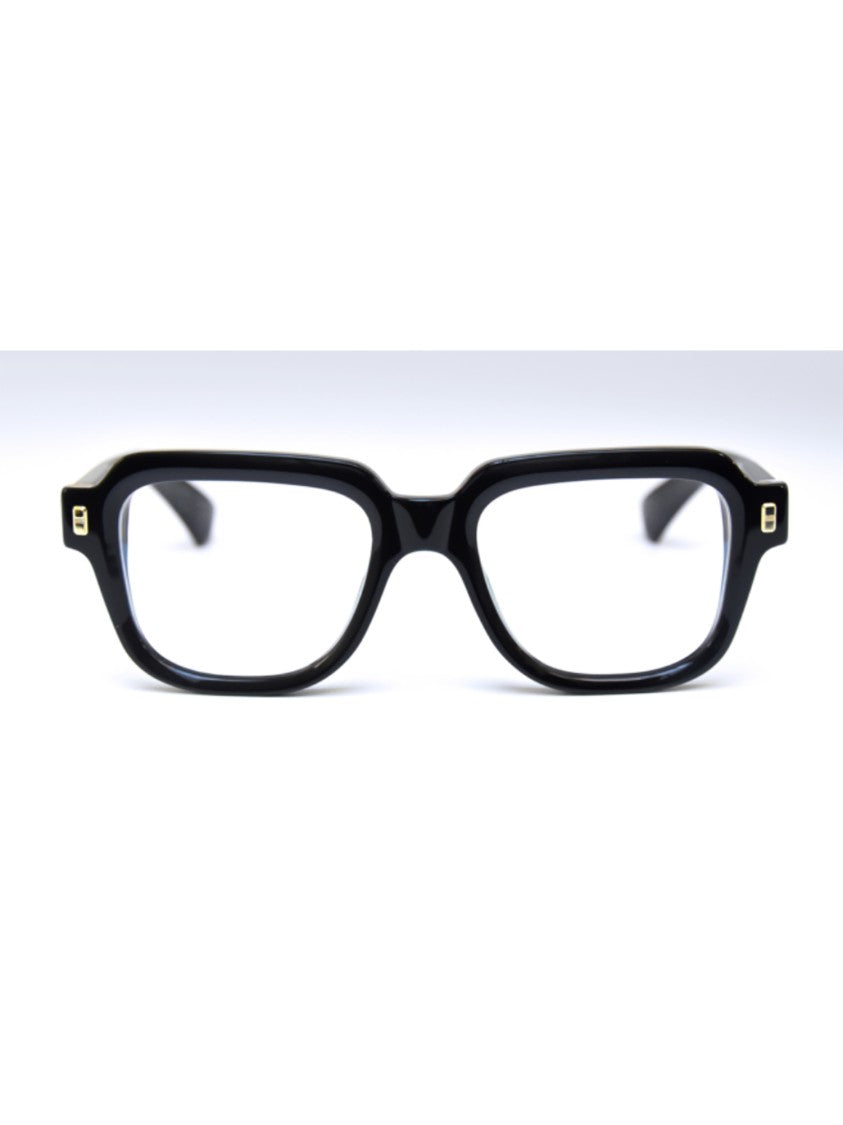 Kiurv Rectangular Acetate Optical Frames With Gold Accents