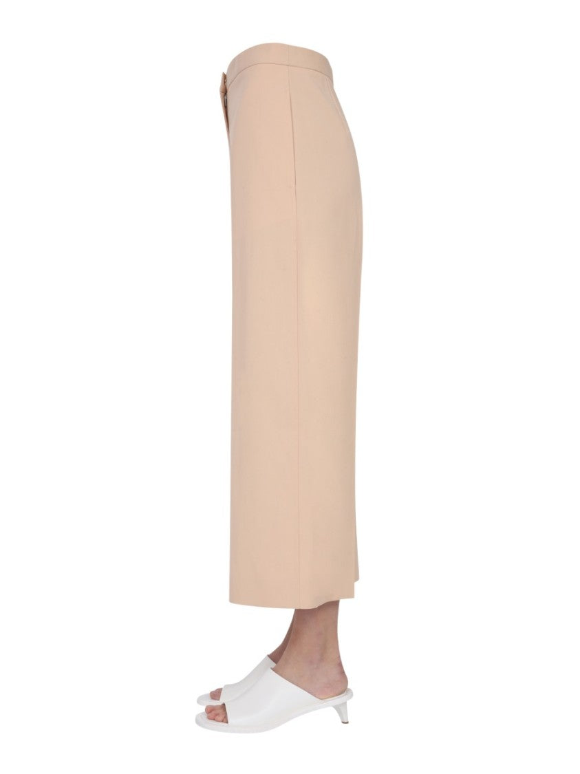 Jil Sander Wide-Leg Cropped Trousers With Smooth Fabric