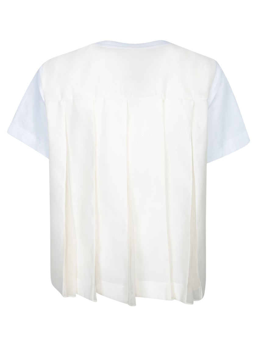 Sacai White Cotton T-Shirt