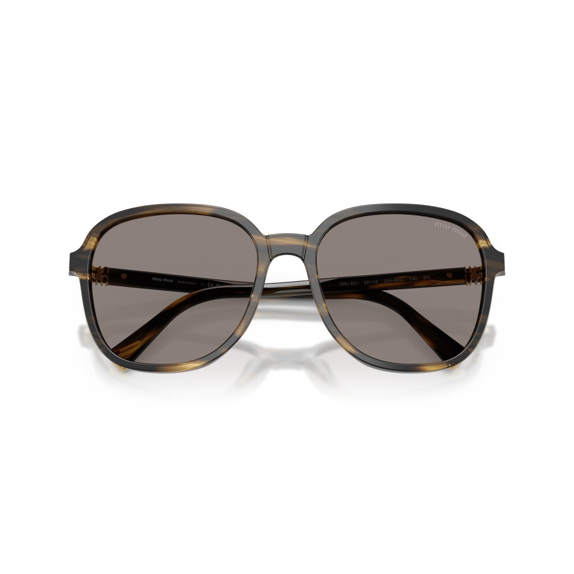 Miu Miu 0Mu B01s Oversized Square Tortoiseshell Sunglasses