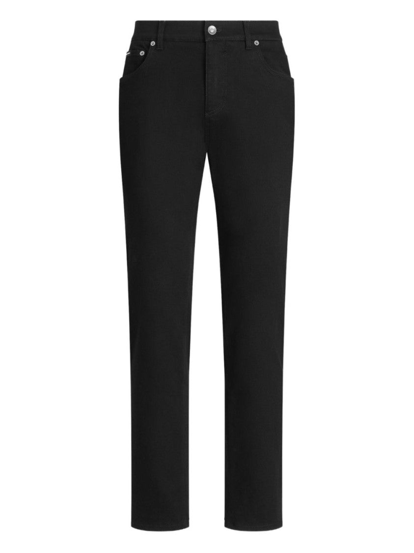 Dolce & Gabbana Classic Five-Pocket Straight Leg Jeans With Front Button Fastening