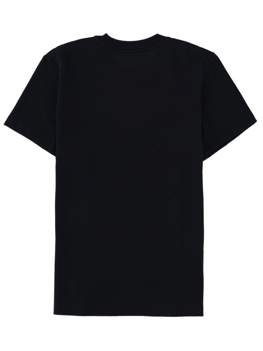 Moncler Black Cotton Cursive Logo T-Shirt