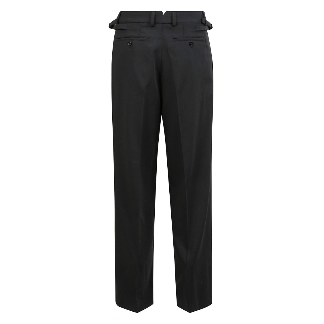 Ami Wide-Leg Low-Rise Pleated Trousers