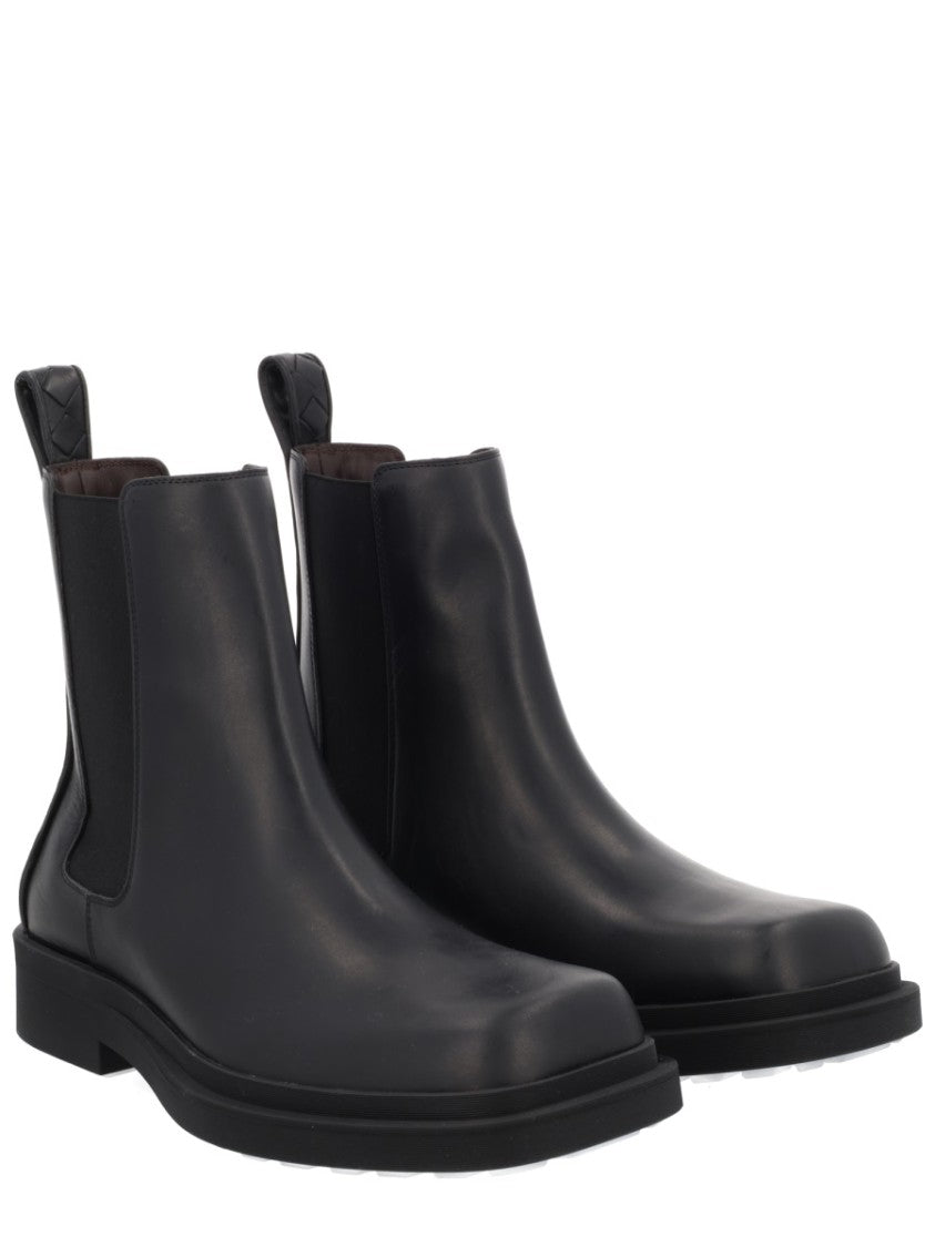 Bottega Veneta Chelsea Ben Woven Leather Chelsea Boots