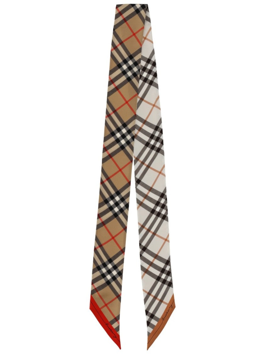 Burberry Burberry Silk Thin Check Scarf