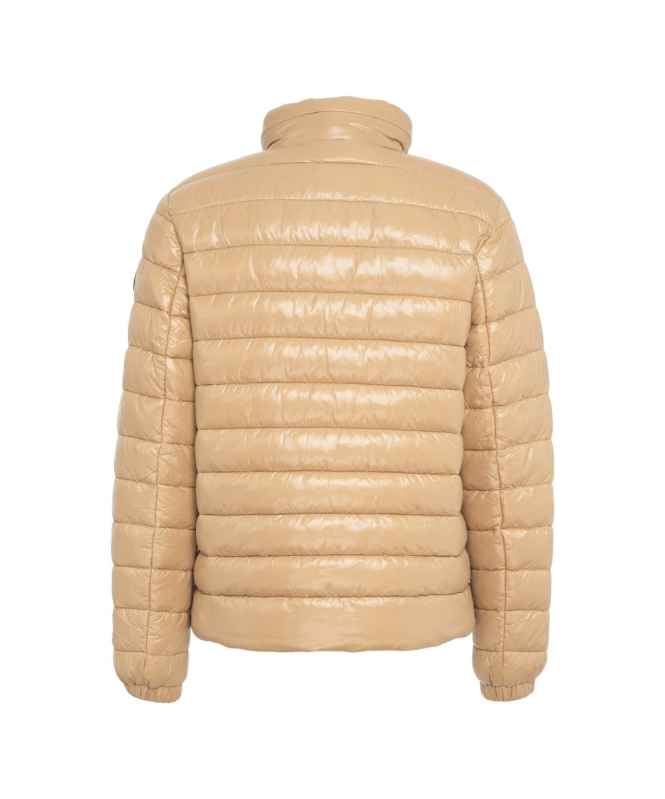 Save The Duck Quilted Beige Puffer Jacket With Plumtech Technology
