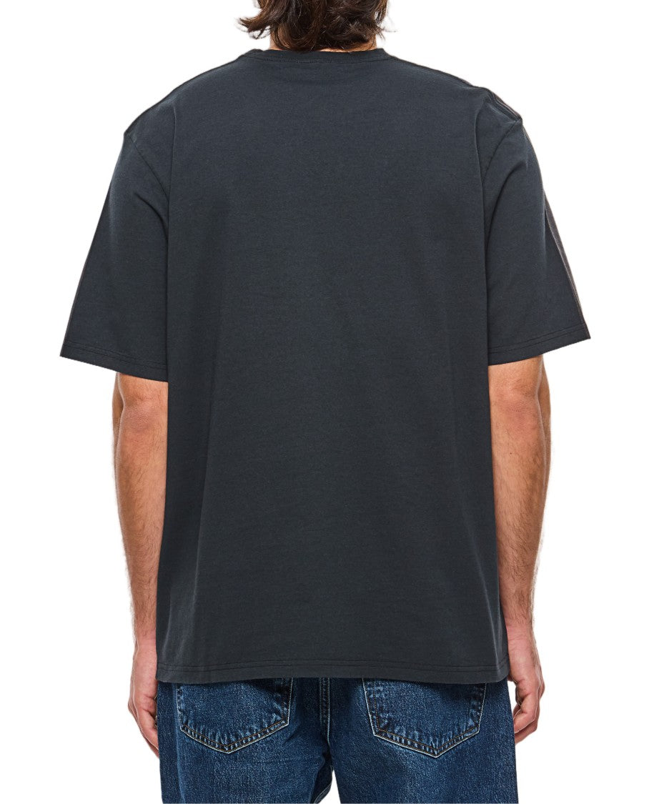 Alexander Mcqueen Washed Grey Crew-Neck T-Shirt With Emblem And Pocket