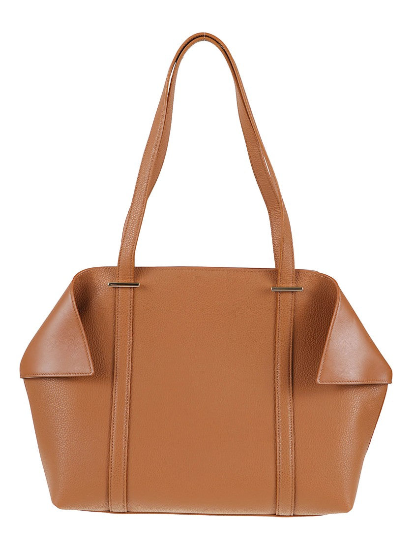 Ferragamo Trapezoidal Structured Handbag In Smooth Calf Leather