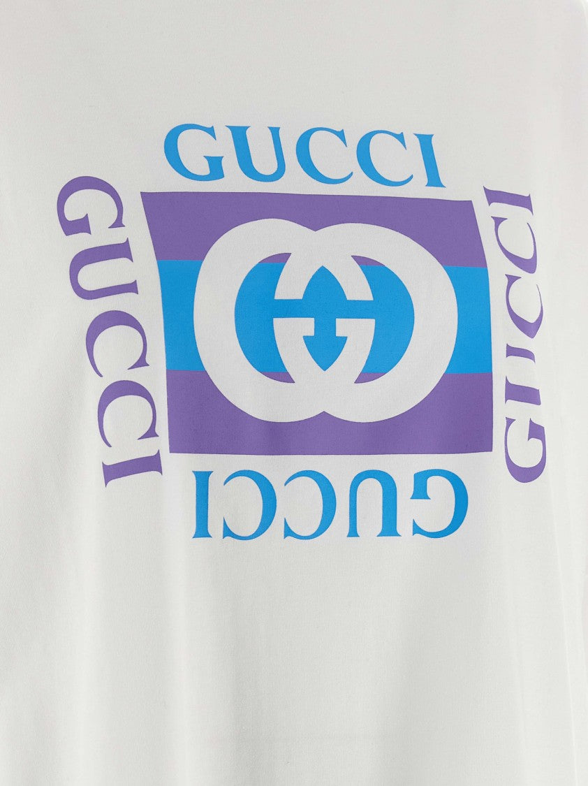 Gucci Vintage Logo Print Cotton Jersey T-Shirt