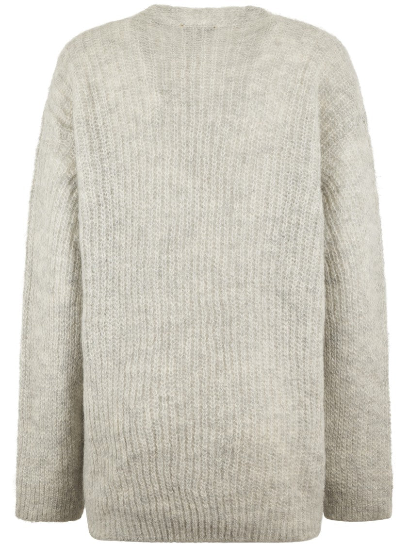 Forte Forte V-Neck Baby Suri Alpaca Sweater