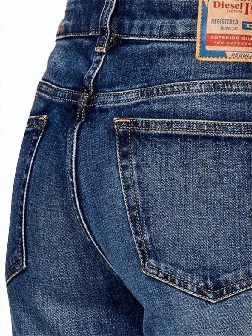 Diesel Medium Wash Straight-Leg Denim Pants