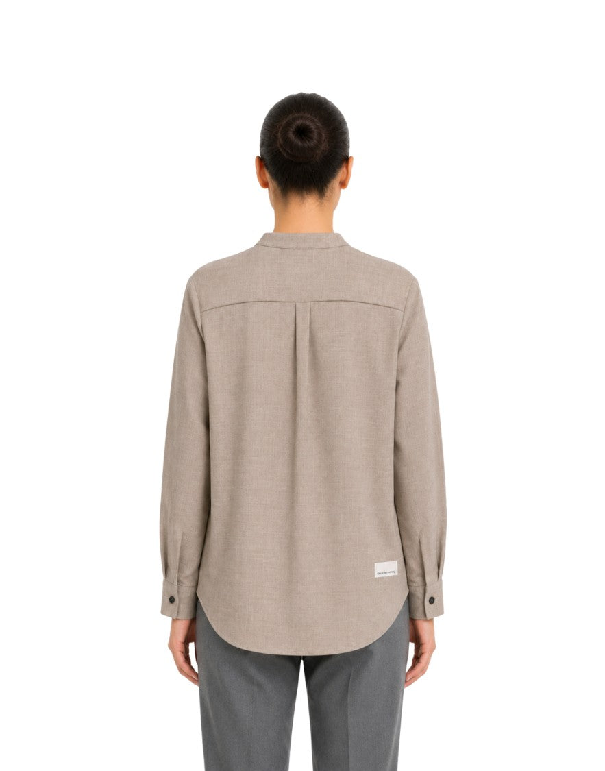 Nine In The Morning Orzo Long-Sleeved Wool Shirt