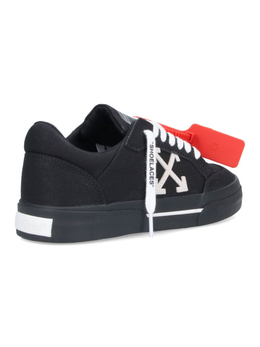 Off-White Black Arrow Logo Canvas Sneakers