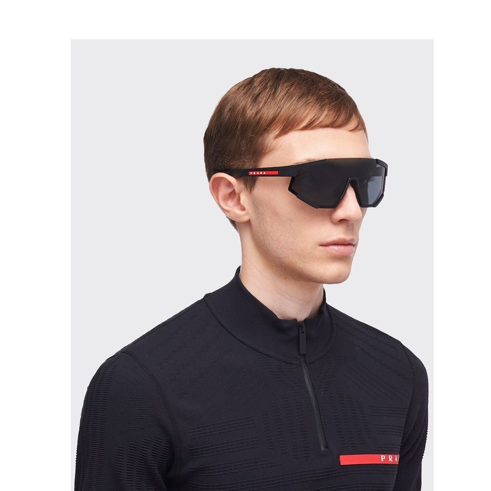 Prada Linea Rossa Ps04ws Fearless Futuristic Geometric Shield Sunglasses