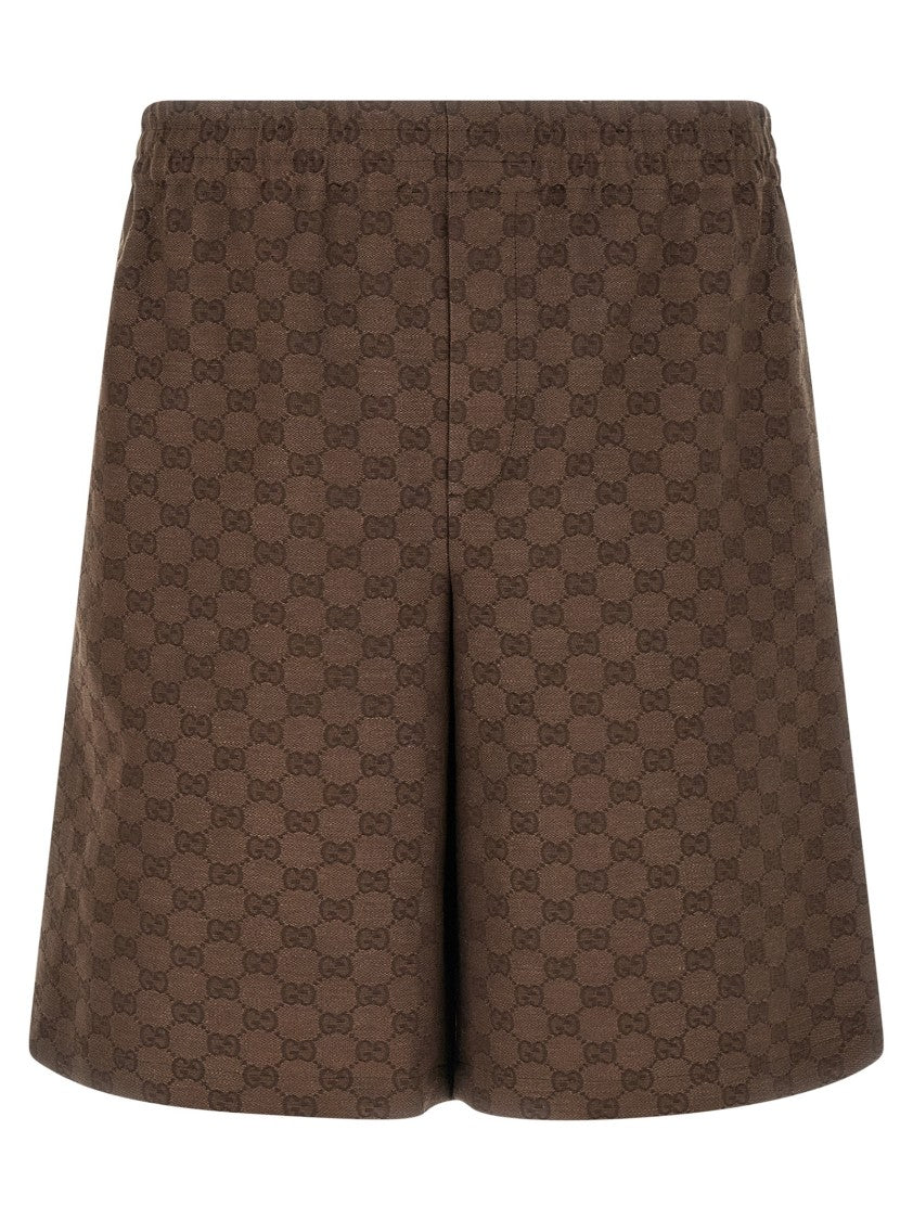 Gucci 'Gg' Canvas Bermuda Shorts