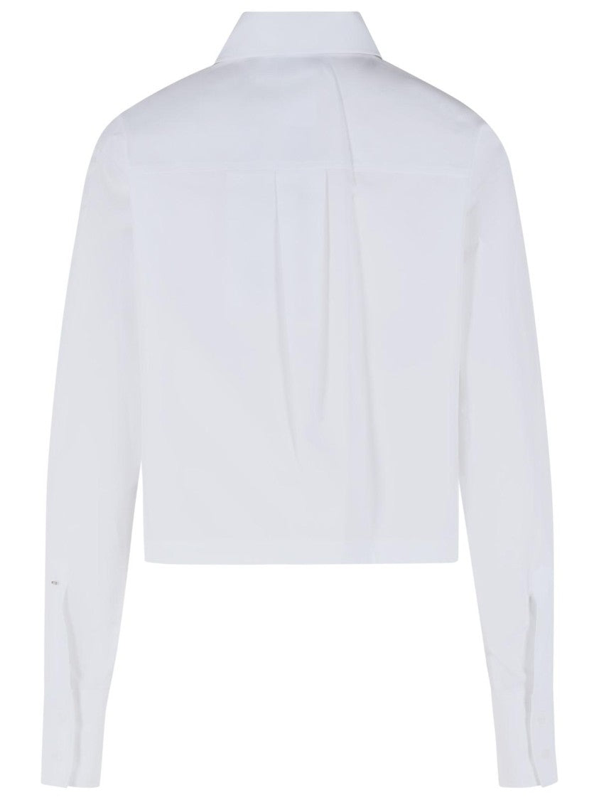 Sportmax Certo' Cropped Shirt In Cotton Poplin