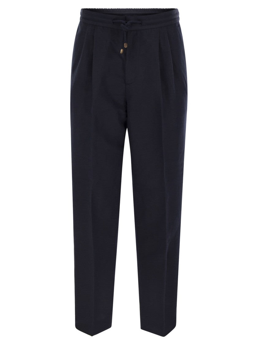 Brunello Cucinelli Leisure Fit Trousers In Linen