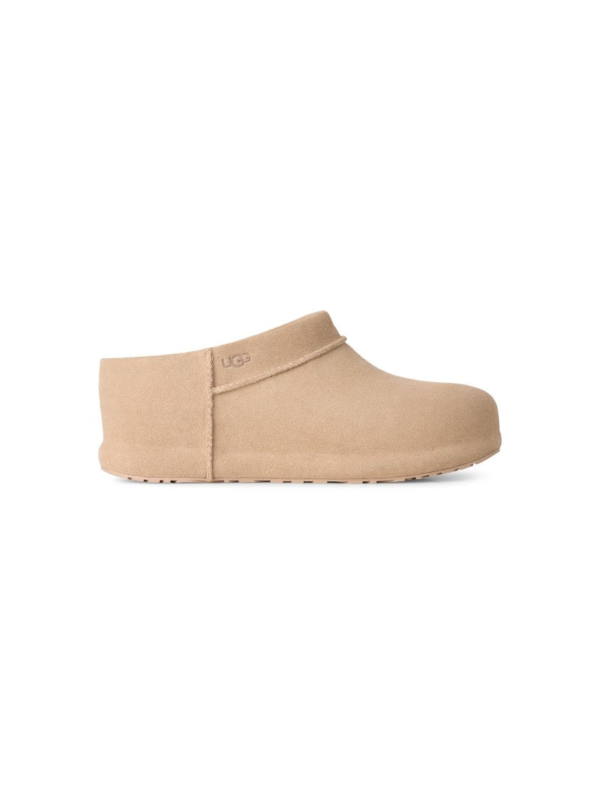 Ugg Versatile Suede Slip-On Clog With Sheepskin Comfort