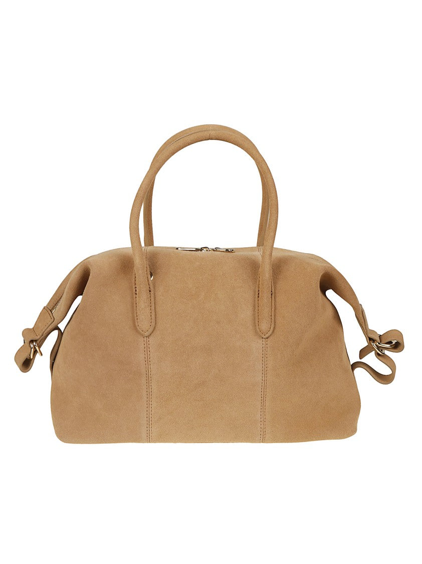 Patrizia Pepe Smooth Calf Leather Structured Top Handle Bag