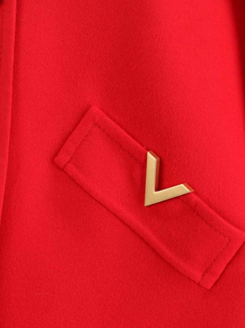 Valentino Wool-Cashmere Coat – Red