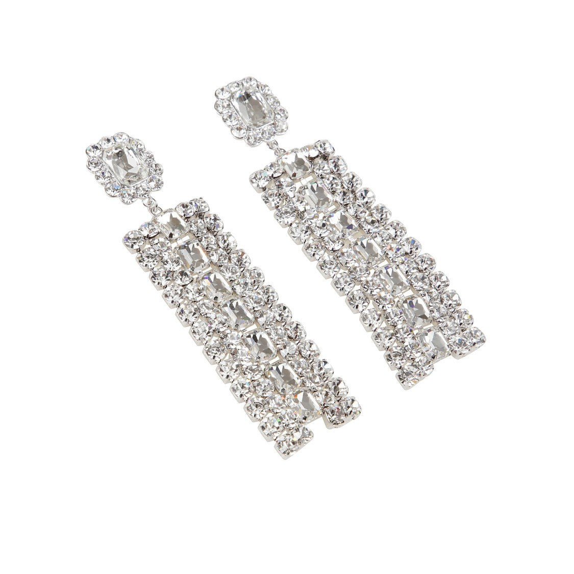 Self-Portrait Cascading Crystal Droplet Earrings