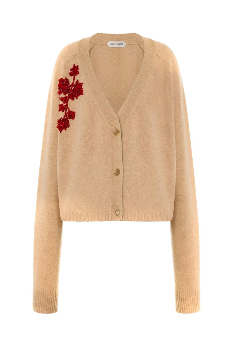 Alberta Ferretti Beige Wool-Blend Sweater