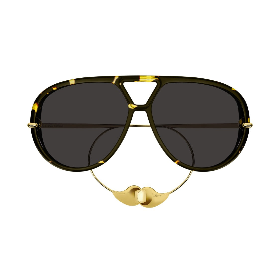 Bottega Veneta Bv1273s Tortoiseshell Aviator Sunglasses