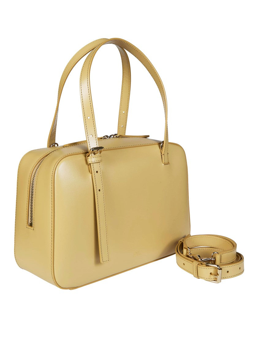 A.P.C. Beige Virginie Box Shoulder Bag
