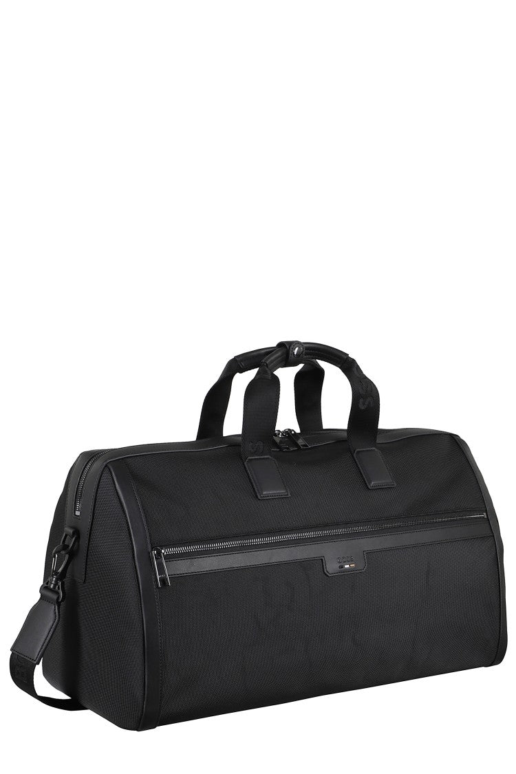 Boss Polyester Travel Holdall With Gunmetal Accents