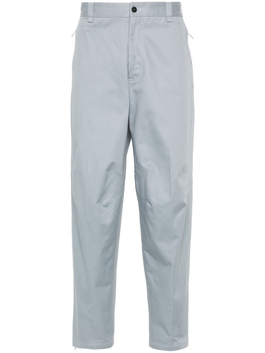 Lanvin Relaxed Fit Blue Trousers With Classic Waistband